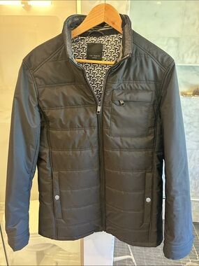 Ted Baker Black Quilted Zip-Up Puffer Jacket